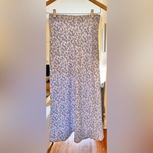 Hollister Maxi High Rise Floral Blue Women's Skirt